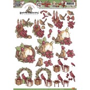 CD10219 Yvonne Creations - Kerstbloemen